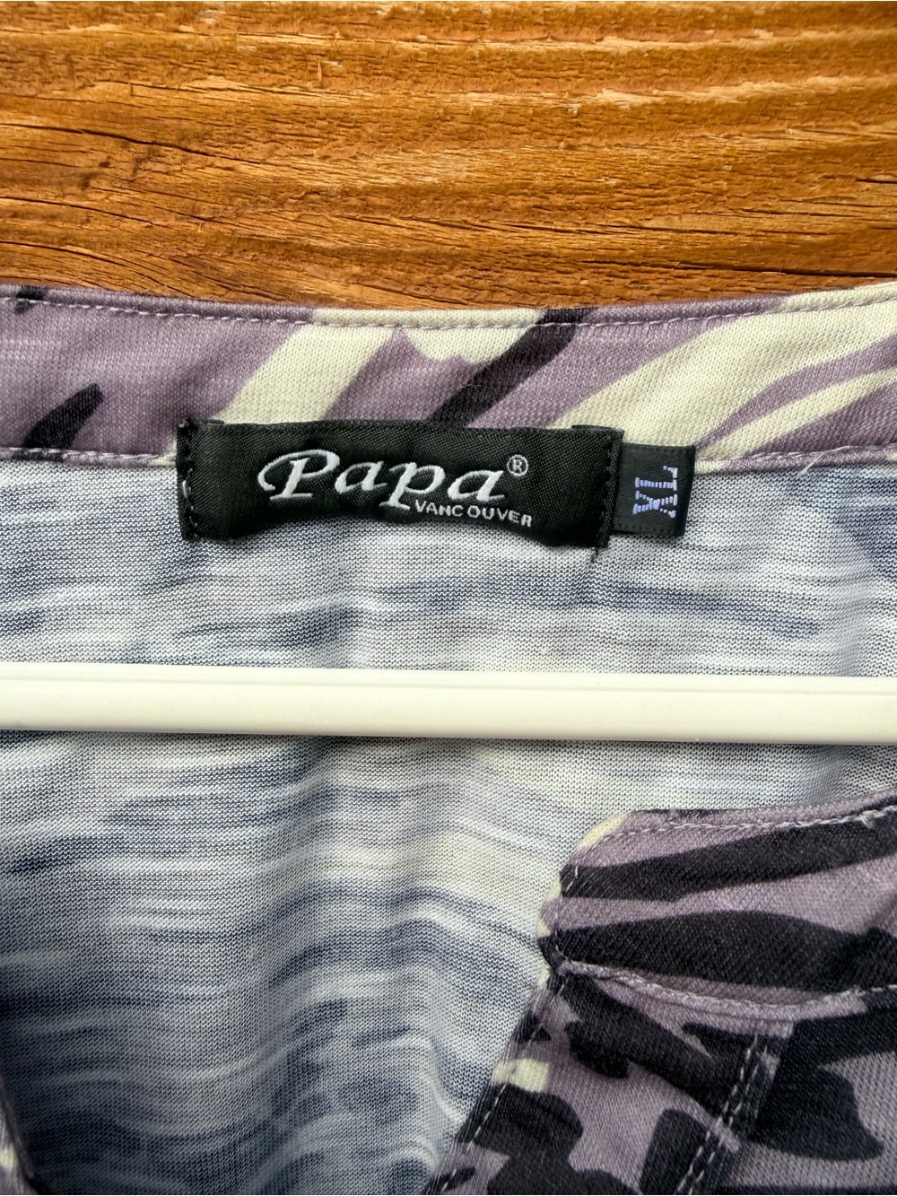 Papa Vancouver Women's Long Sleeve Purple Camo Tee - Comfortable Everyday Top